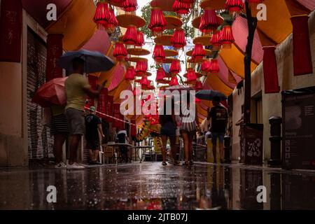 Fiesta de Gracia in Barcelona Stockfoto