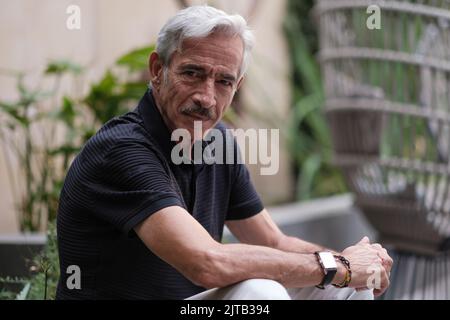 Madrid, Spanien. 29. August 2022. Der Schauspieler Imanol Arias posiert während der Porträtsitzung in Madrid. (Foto: Atilano Garcia/SOPA Images/Sipa USA) Quelle: SIPA USA/Alamy Live News Stockfoto