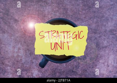 Konzeptunterschrift Strategic Unitprofit Center konzentriert sich auf das Produktangebot und das Marktsegment. Geschäftsansatz Profitcenter mit Fokus auf Produkt Stockfoto