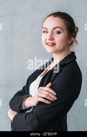 Junge Geschäftsfrau Porträt erfolgreiche Unternehmen Stockfoto