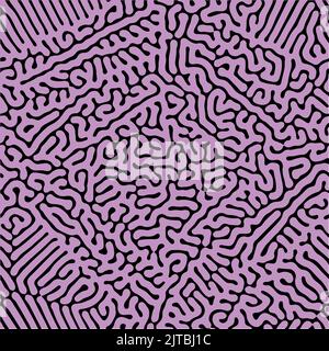 Nahtloses Vektormuster. Abstrakte organische stilvolle Textur mit rosa glatten natürlichen Labyrinth. Sich wiederholende Korallen und Gehirn bilden kachelbaren Hintergrund. Stock Vektor