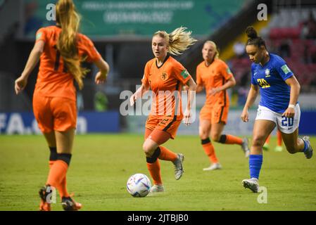 SAN JOSE, Costa Rica: Kim EVERAERTS (2) aus den Niederlanden in Aktion während des Spiels zwischen Brasilien und den Niederlanden für das Play-off für die dritte P Stockfoto