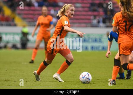 SAN JOSE, Costa Rica: Kim EVERAERTS (2) aus den Niederlanden in Aktion während des Spiels zwischen Brasilien und den Niederlanden für das Play-off für die dritte P Stockfoto