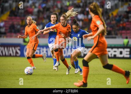 SAN JOSE, Costa Rica: Kim EVERAERTS (2) aus den Niederlanden in Aktion während des Spiels zwischen Brasilien und den Niederlanden für das Play-off für die dritte P Stockfoto