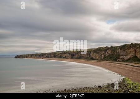 Blast Beach liegt südlich des Zentrums von Seaham an der Nordseeküste in der Grafschaft Durham, Nordostengland. Stockfoto