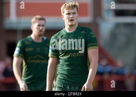 Kingston upon Hull, Großbritannien. 29. August 2022. Will Tate #28 von Hull KR während des Spiels in Kingston upon Hull, Vereinigtes Königreich am 8/29/2022. (Foto von James Heaton/News Images/Sipa USA) Quelle: SIPA USA/Alamy Live News Stockfoto