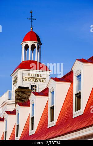 Tadoussac Hotel, Tadoussac, Quebec, Kanada, Cote-Nord Quebec. Stockfoto