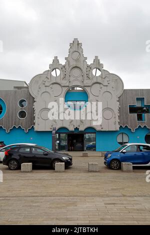 BBC Studios, Roath Lock, Cardiff Bay, Sommer 2022 Stockfoto