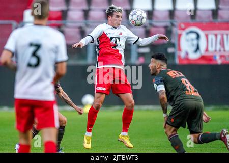 UTRECHT, NIEDERLANDE - 29. AUGUST: Taylor Booth des FC Utrecht U23 während des niederländischen Keukenkampioendivisie-Spiels zwischen Jong FC Utrecht und Willem II im Stadion Galgenwaard am 29. August 2022 in Utrecht, Niederlande (Foto: Geert van Erven/Orange Picles) Stockfoto