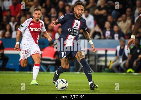 NEYMAR JR von PSG während des Fußballspiels der französischen Ligue 1 zwischen Paris Saint-Germain und AS Monaco am 28. August 2022 im Stadion Parc des Princes in Paris, Frankreich - Foto: Matthieu Mirville/DPPI/LiveMedia Stockfoto