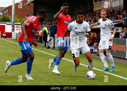 DAGENHAM ENGLAND - 29. AUGUST : Louis Dennis von Bromley während des National League-Spiels zwischen Dagenham und Redbridge gegen Bromley in der Victoria Road, Stockfoto