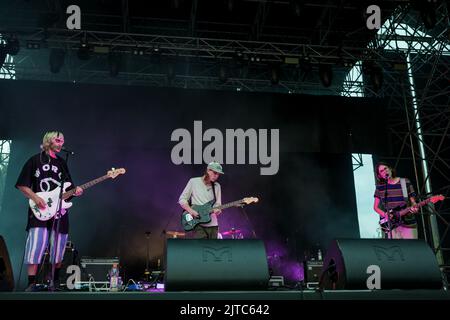 Die amerikanische Band DIIV spielt live auf dem heutigen Festival in Turin Stockfoto