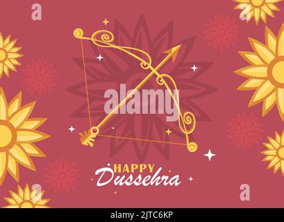 Happy dussehra Schriftzug Stock Vektor