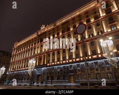 MOSKAU - 14. OKTOBER: Der Lubyanka-Platz FSB Russlands am 14. Oktober 2017 in Moskau, Russland. Stockfoto