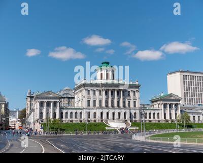 Paschkow Haus berühmte klassische Gebäude in Moskau. Stockfoto