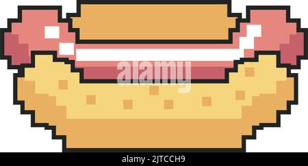 Pixel Art Hot Dog Stock Vektor