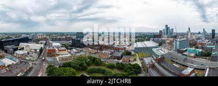 Panorama-Luftaufnahme über die University of Manchester Stockfoto