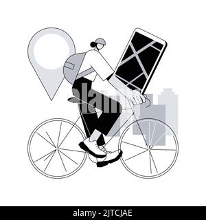 Radfahren Erfahrungen abstrakte Konzept Vektor Illustration. Radfahren in Naturerlebnissen, Familien-Radtour, beste Radwege, Verleih, Stadtrundfahrt, Drinnen Velodrome abstrakte Metapher. Stock Vektor