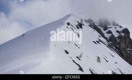 Schweizer Alpen Mt. Titlis Engelberg im Frühling schöne Berge Stockfoto