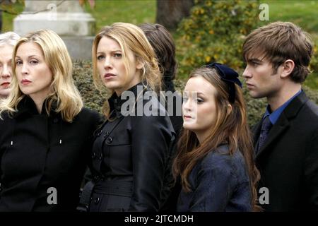 KELLY RUTHERFORD, Blake Lively, Leighton Meester, CHACE CRAWFORD, Gossip Girl, 2007 Stockfoto