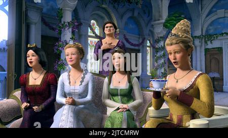 Schneewittchen, Cinderella, DORIS, DORNRÖSCHEN, Rapunzel, SHREK DER DRITTE, 2007 Stockfoto
