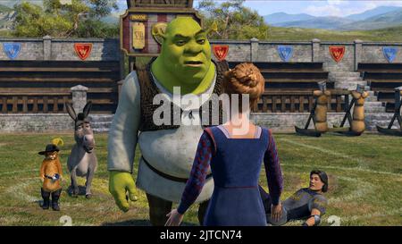 Der gestiefelte Kater, Esel, Shrek, SHREK DER DRITTE, 2007 Stockfoto