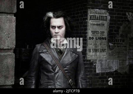 JOHNNY DEPP SWEENEY TODD: DER DÄMON BARBIER der Fleet Street, 2007 Stockfoto