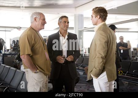 JERRY WEINTRAUB, GEORGE CLOONEY, BRAD PITT, OCEAN'S THIRTEEN, 2007 Stockfoto