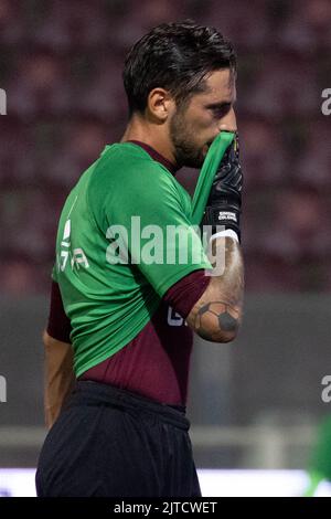 Reggio Calabria, Italien. 28. August 2022. Simone Colombi Porträt während Reggina 1914 gegen FC Sudtirol, Italienisches Fußballspiel der Serie B in Reggio Calabria, Italien, August 28 2022 Quelle: Independent Photo Agency/Alamy Live News Stockfoto