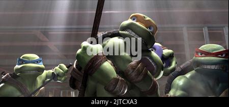 LEONARDO, Michelangelo, Donatello, RAPHAEL, TMNT, 2007 Stockfoto