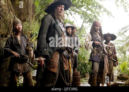 GEOFFREY RUSH, Johnny Depp, PIRATEN DER KARIBISCHEN MEERE: AM ENDE DER WELT, 2007 Stockfoto