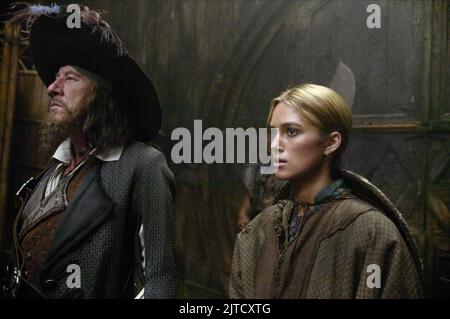 GEOFFREY RUSH, Keira Knightley, PIRATEN DER KARIBISCHEN MEERE: AM ENDE DER WELT, 2007 Stockfoto