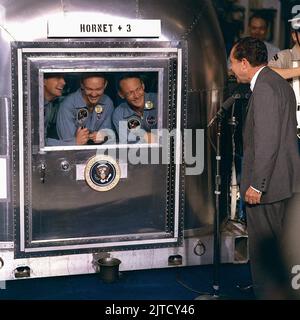 BUZZ ALDRIN, MICHAEL COLLINS, NEIL ARMSTRONG, RICHARD NIXON, IM SCHATTEN DES MONDES, 2007 Stockfoto