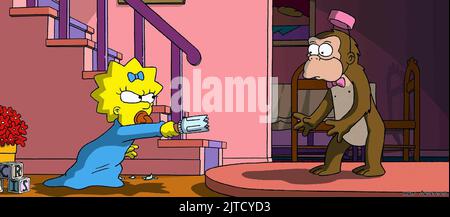 MAGGIE, MR. TEENY THE MONKEY, THE SIMPSONS MOVIE, 2007 Stockfoto