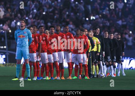 Sao Paulo, Brasilien. 29. August 2022. SP - Sao Paulo - 08/29/2022 - BRASILIANISCHER A 2022, CORINTHIANS X BRAGANTINO - Bragantino Spieler vor dem Spiel gegen Corinthians im Arena Corinthians Stadion für die brasilianische Meisterschaft A 2022. Foto: Marcello Zambrana/AGIF/Sipa USA Quelle: SIPA USA/Alamy Live News Stockfoto