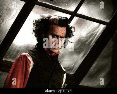 JOHNNY DEPP SWEENEY TODD: DER DÄMON BARBIER der Fleet Street, 2007 Stockfoto