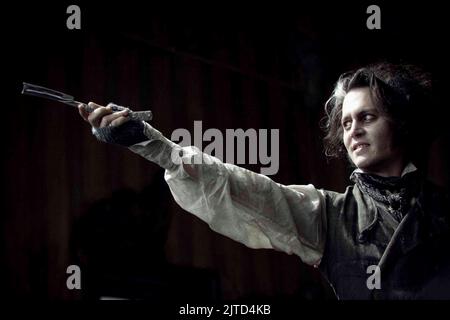 JOHNNY DEPP SWEENEY TODD: DER DÄMON BARBIER der Fleet Street, 2007 Stockfoto