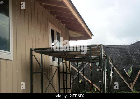 Wohngebäude im Bau Stockfoto