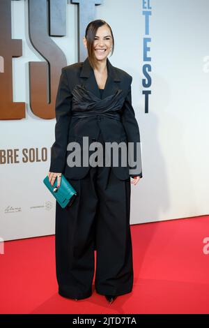 Madrid, Spanien. 29. August 2022. Miren Ibarguren nimmt an der „El Test“-Premiere im Cine Capitol in Madrid Teil. Kredit: SOPA Images Limited/Alamy Live Nachrichten Stockfoto