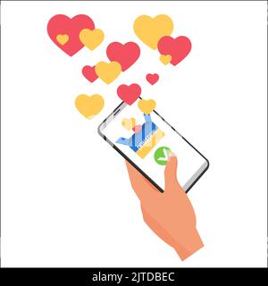 Spenden für die Ukraine, Charity-Konzept. Online Spende Box App Vektor Illustration. Stock Vektor