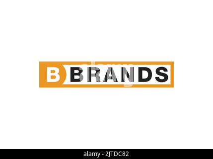 B Marken Logo Design Vorlage Buchstabe Marke Logo Konzept Stock Vektor