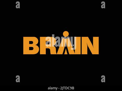 BRAIN Logo Design Template Recht und Recht Logo Multi-Unternehmen Logo-Design Stock Vektor