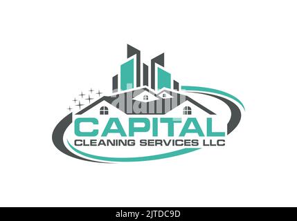 Capital Cleaning Services Logo Cleaning Company Logo Stock Vektor
