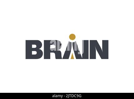 BRAIN Logo Design Template Recht und Recht Logo Multi-Unternehmen Logo-Design Stock Vektor