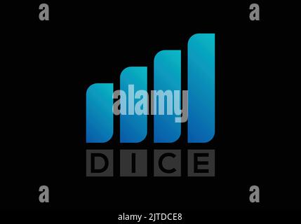 DICE Success Analytics Growth Financial Finance Logo Design Template Stock Vektor