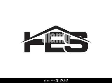 HES Aufbau Initial Monogram Letter HES Real Estate Logo Design Vektor Vorlage ehs Letter Logo Design Stock Vektor