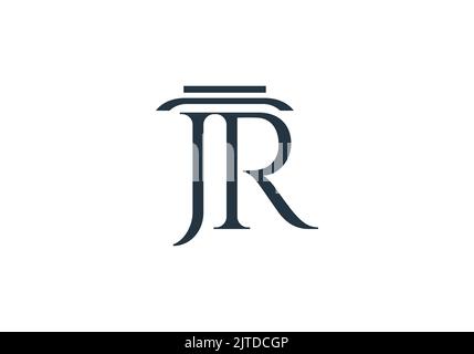 JR Law Firm Legal Initial Monogram Letter jr Logo Design Vektorvorlage j r Minimaler Buchstabe Logo Design Stock Vektor
