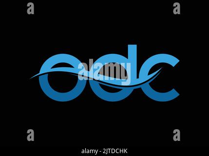 ODC Ocean Wave Initial Monogram Letter odc Wave Logo Design Vektorvorlage o d c Letter Logo Design Stock Vektor