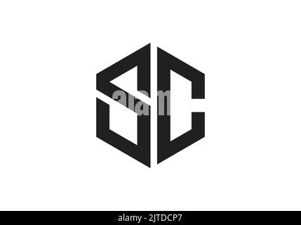 SC Initial Monogram Letter sc Logo Design Vektor Vorlage s c Letter Logo Design Stock Vektor