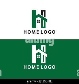 Anfangsbuchstabe H Home Logo Symbol Vektor Illustration Design Stock Vektor